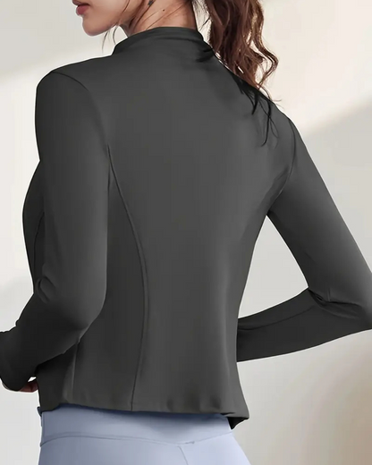 Casaco Desportivo com Fecho de Correr de Alta Elasticidade