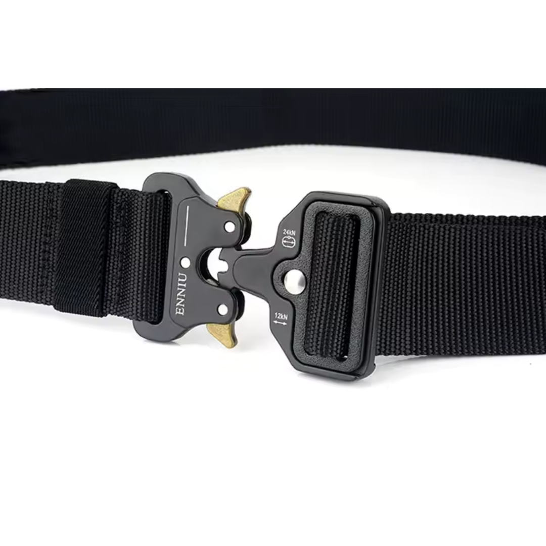 Cinto Tático de Nylon com Fivela Metálica de Libertação Rápida