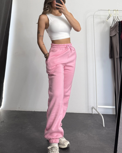 Calças desportivas para mulher com ajuste elástico