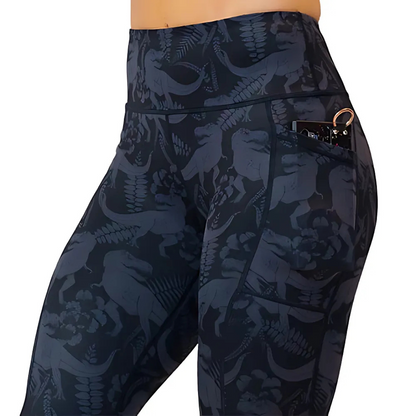 Leggings Desportivas de Cintura Alta Estampadas para Mulher