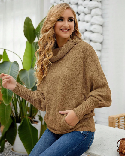 Camisola com gola alta para mulher