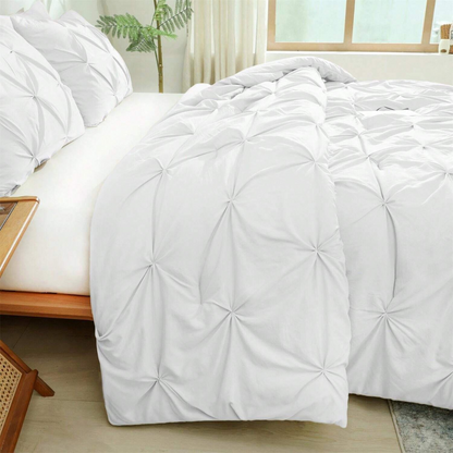 Conjunto Completo de Roupa de Cama Acolchoada com Design Texturado