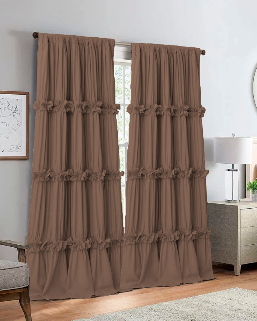 Par de Cortinas Blackout em Poliéster com Isolamento Térmico e Proteção UV (Dimensões 213 cm de comprimento x 81 cm de largura)