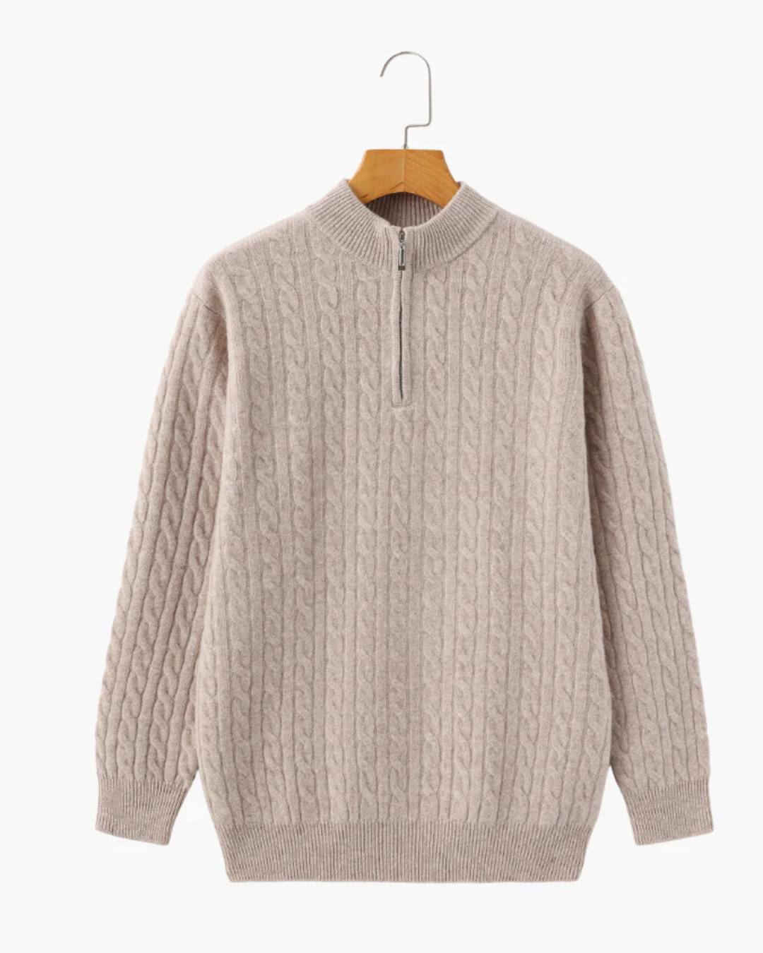 Camisola de Malha com Meio Fecho para Homem