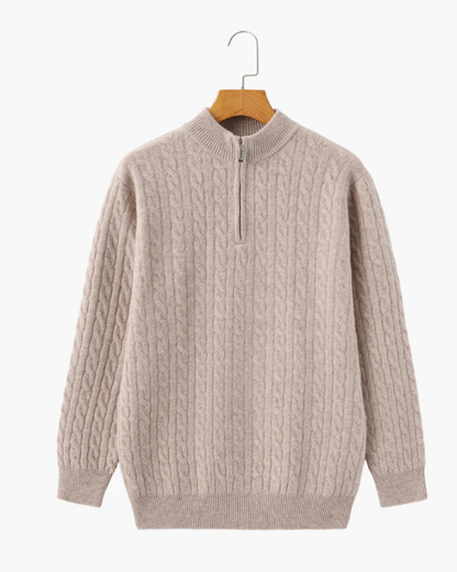 Camisola de Malha com Meio Fecho para Homem