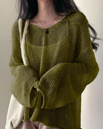 Suéter Oversized de Tricô Leve