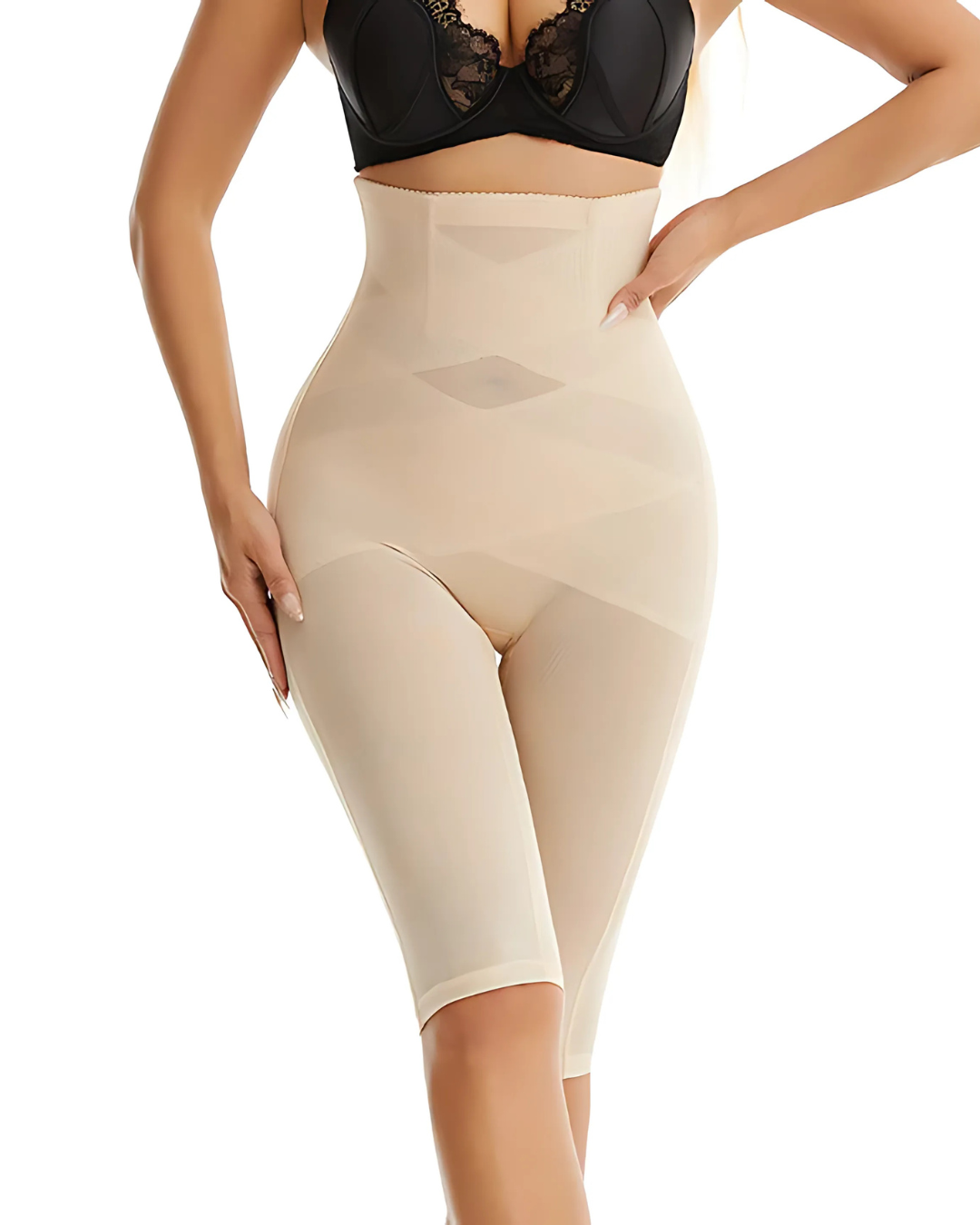 Modelador de Cintura e Coxas Com Efeito Cintura de vespa e Coxa Definida