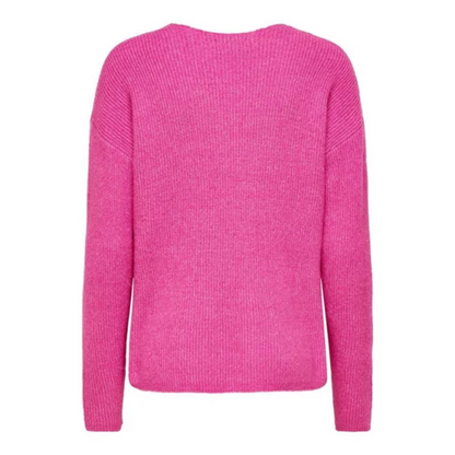 Jersey de Gola em V para Mulher