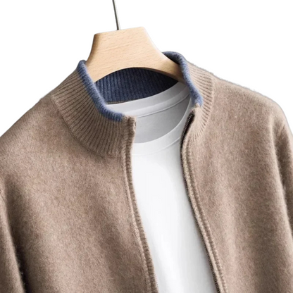 Casaco de Malha com Fecho de Correr Elegante para Homem