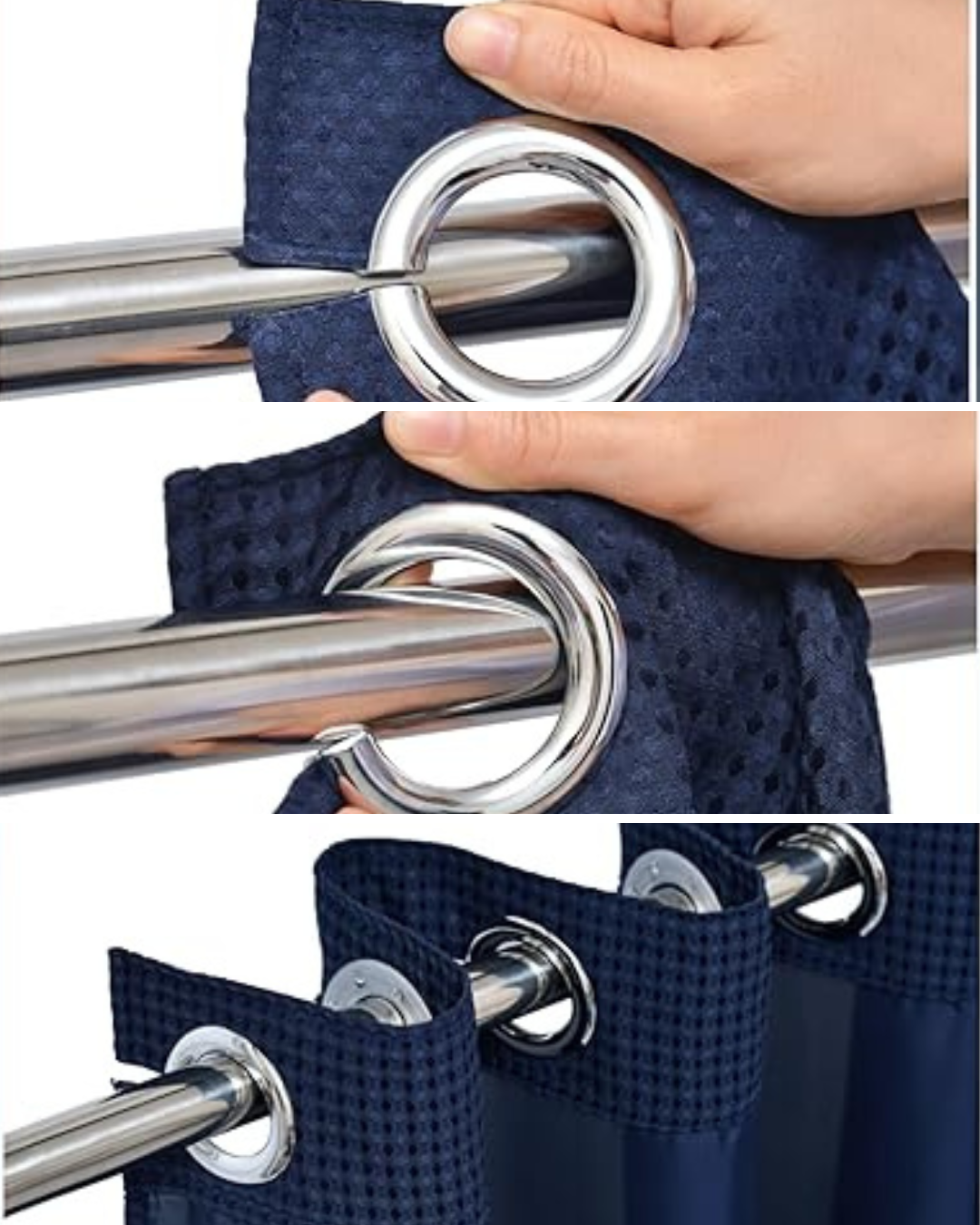 Cortinas Individual de Duche em Tecido (Dimensões 180 cm de comprimento x 187 cm de largura)