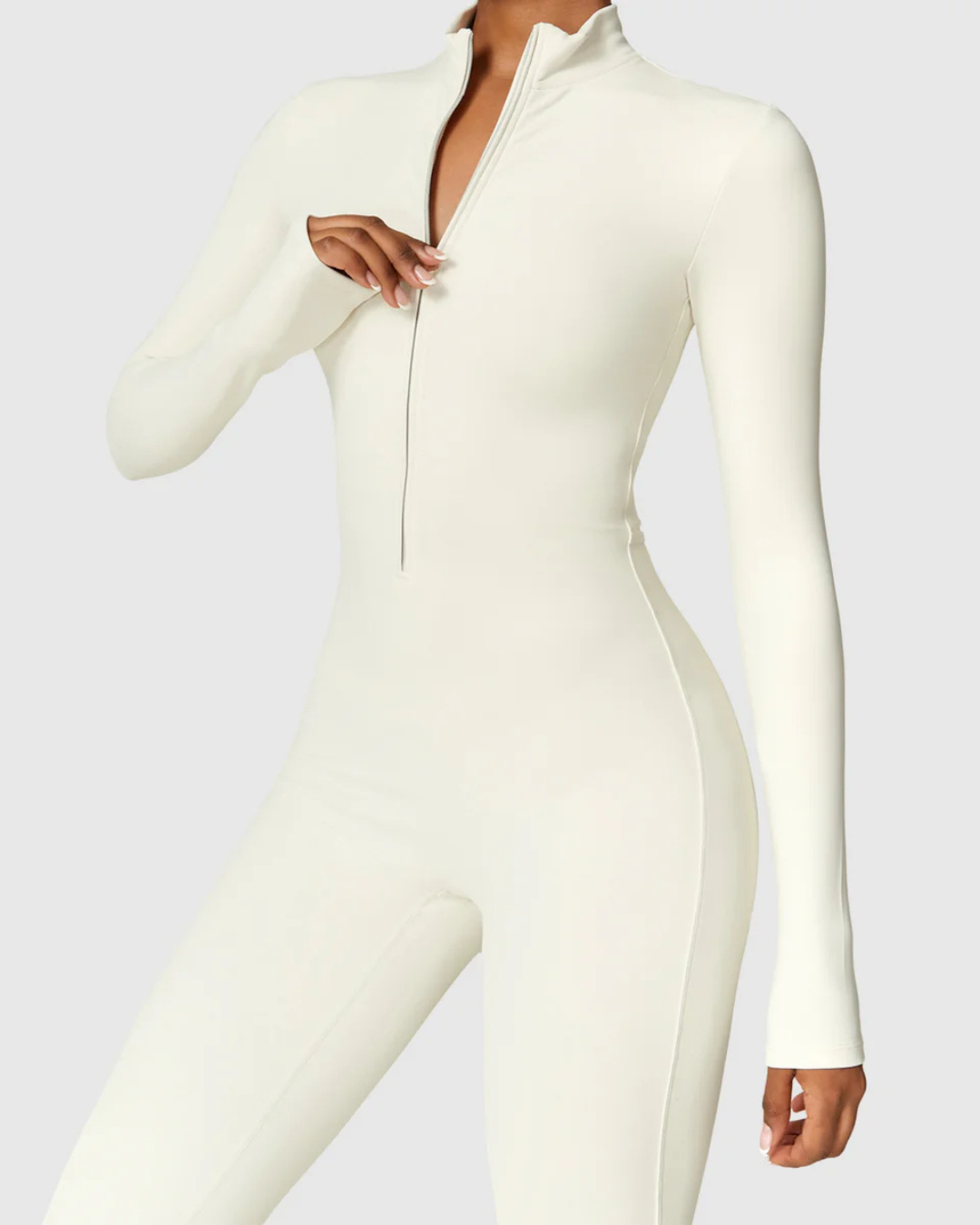 Macacão esportivo Manga Longa com Fecho para Mulher