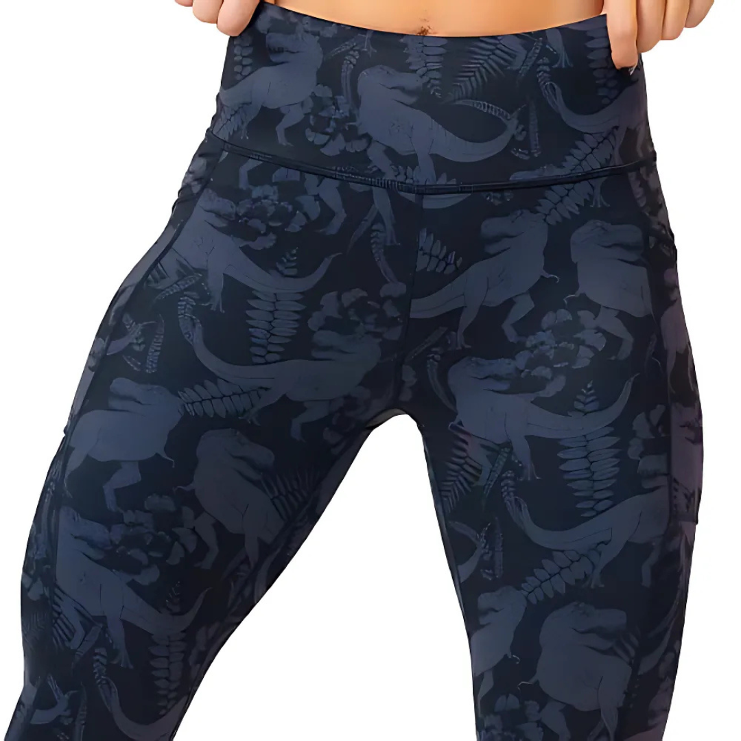 Leggings Desportivas de Cintura Alta Estampadas para Mulher