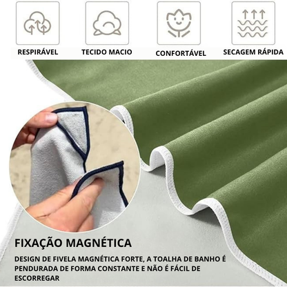 Toalha de microfibra com íman incorporado