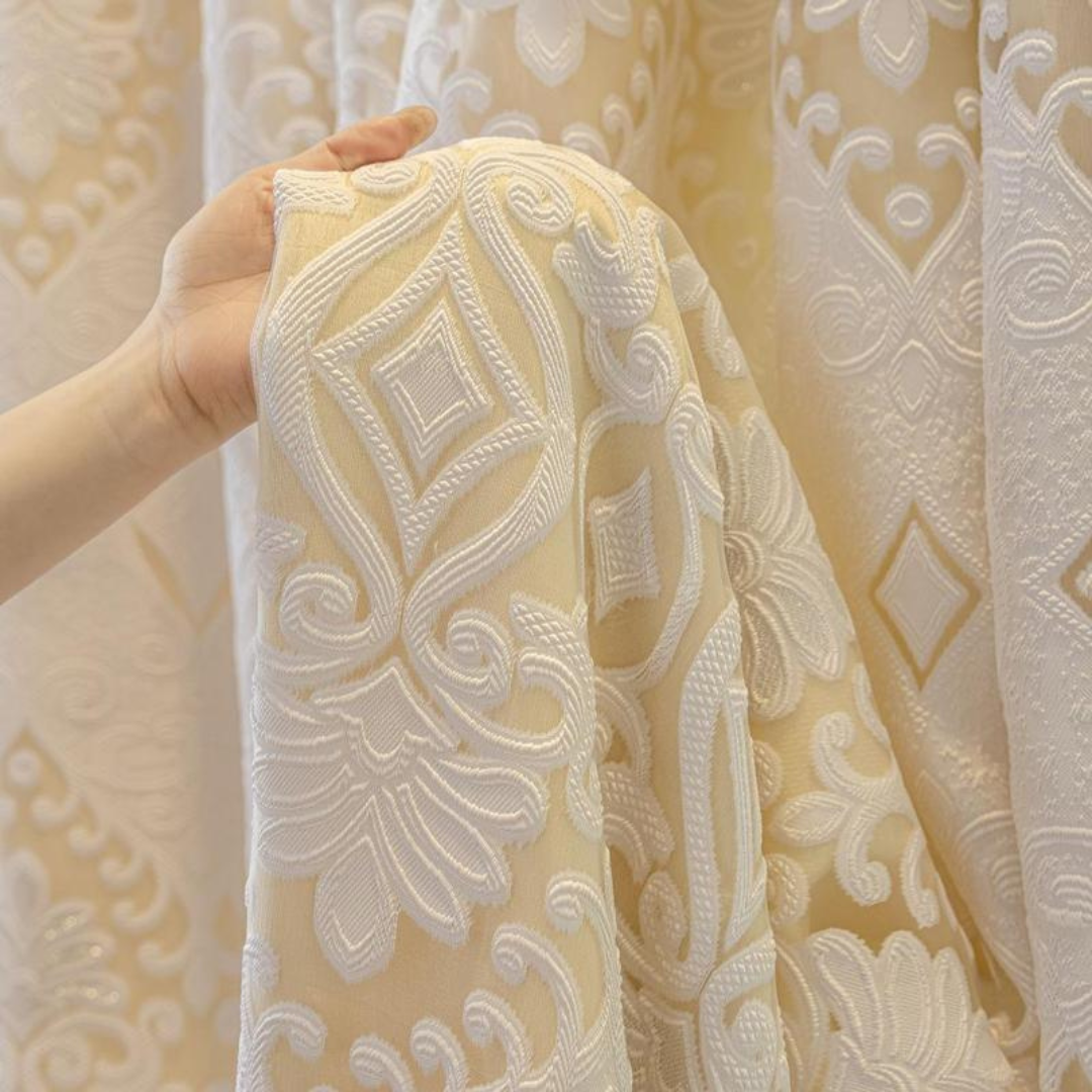 Cortina Dupla de Tecido Espesso com Bloqueio de Luz e Design Moderno (Dimensões 265 cm de comprimento x 166 cm Largura)