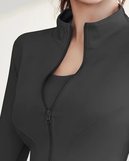Casaco Desportivo com Fecho de Correr de Alta Elasticidade