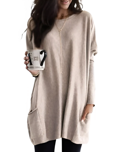 Camisa de Manga Comprida Casual para Mulher com Bolsos