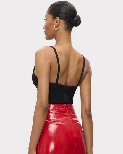 Body Sem Mangas com Decote em Forma de Coração