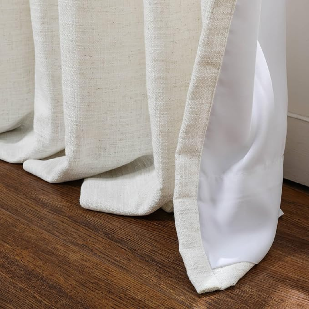 Cortina de Camada Dupla com Bloqueio de Luz e Design Moderno (Dimensões 213 cm de comprimento x 81 cm de largura)