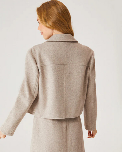 Casaco Curto com Fecho de Correr para Mulher