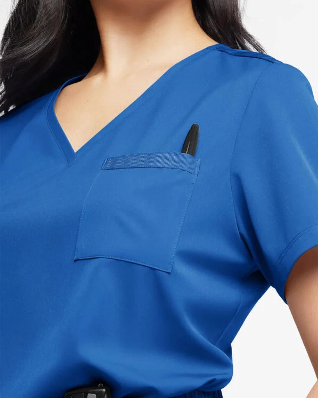 Conjunto de Farda Médica para Mulher com Bolsos Multifuncionais e Tecido Respirável