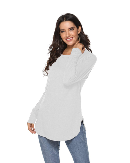 Top Larga de Manga Comprida para Mulher