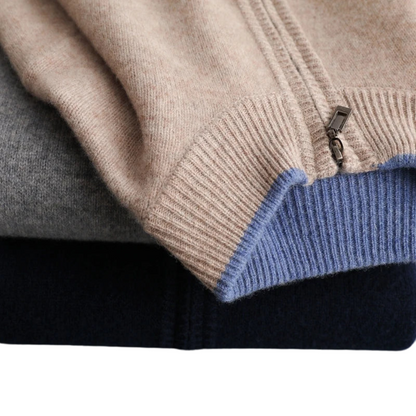 Casaco de Malha com Fecho de Correr Elegante para Homem