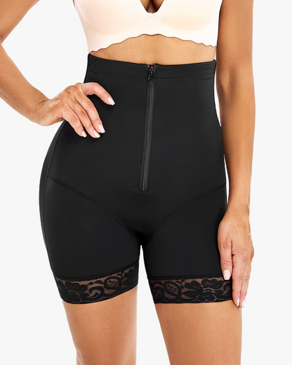 Short Modeladora de Cintura Alta com Efeito Push-Up e Controlo (2X1 OFERTA)