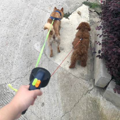 Trela dupla para cães com rotação de 360°
