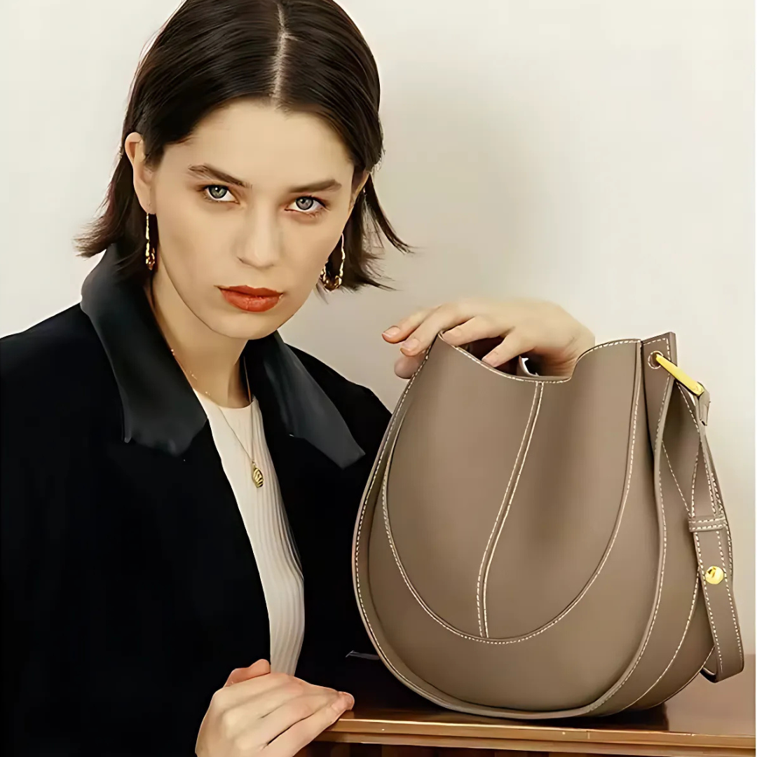 Bolsa de couro elegante para mulher