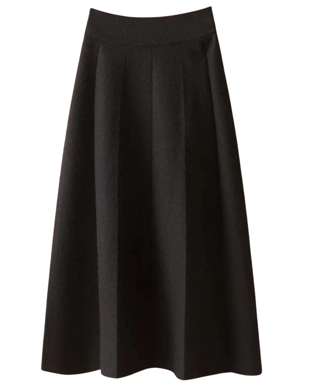 Saia Comprida Larga para Mulher com Bainha de 8 Pregas