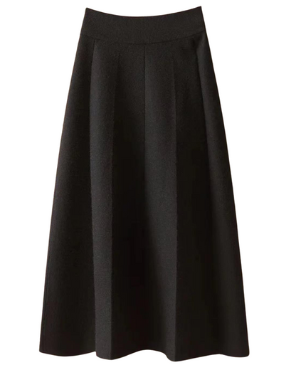 Saia Comprida Larga para Mulher com Bainha de 8 Pregas