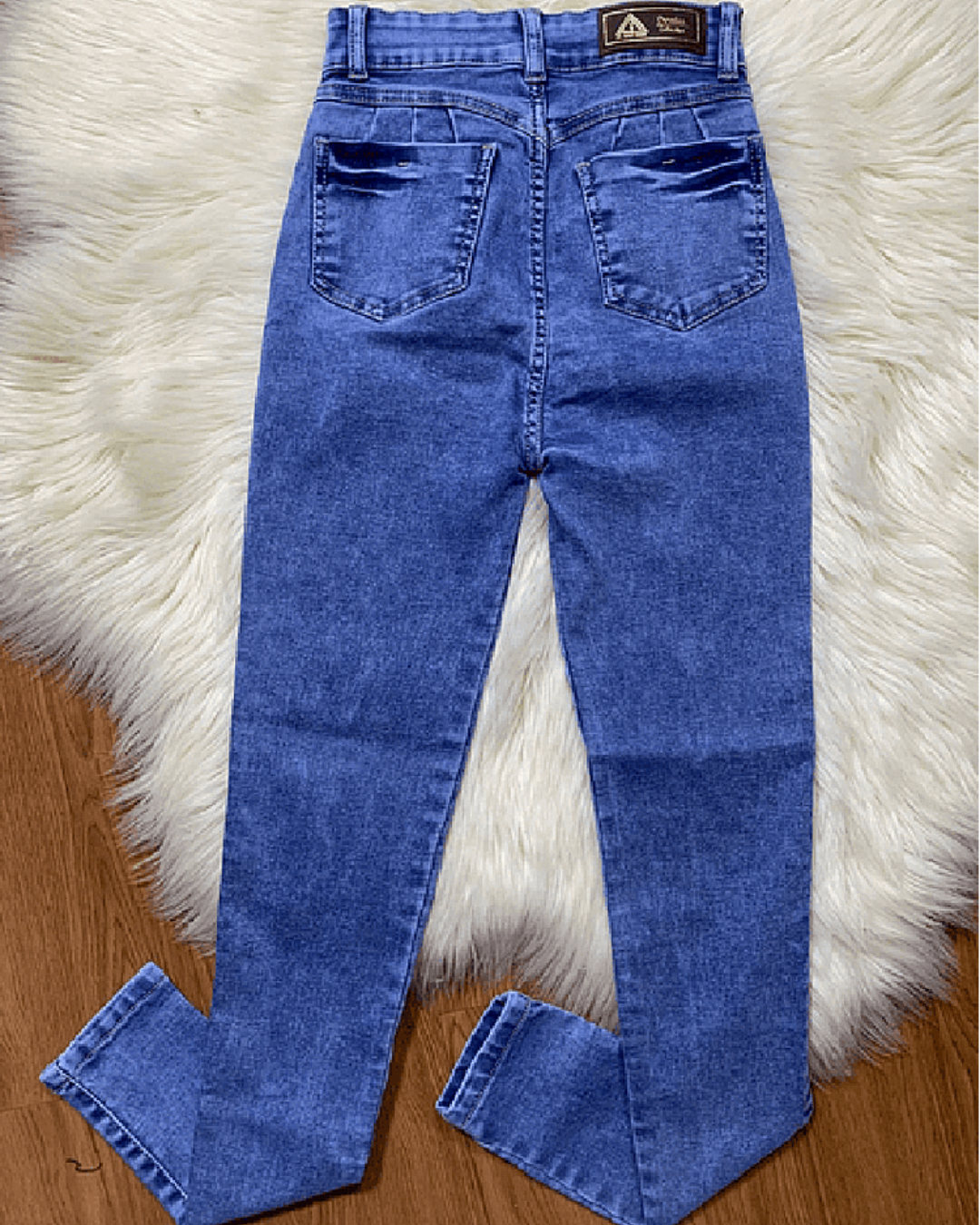 Calças elásticas sem fecho para senhora