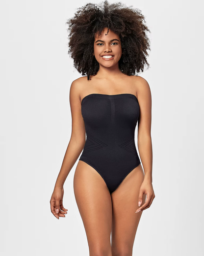 Body Sem Alças com Controle de Barriga e Modelagem Sem Costuras para Mulher