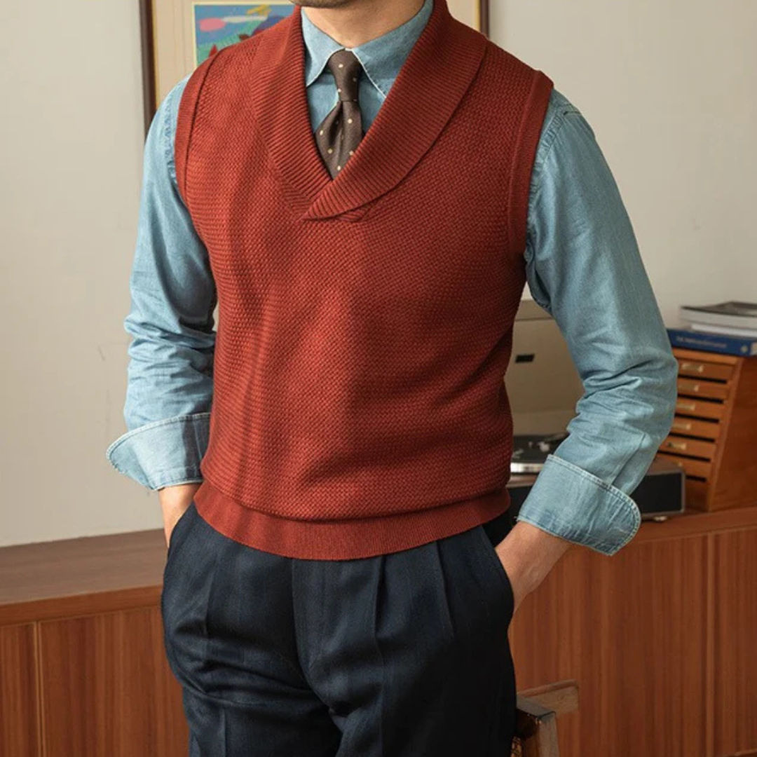 Casaco de Malha Elegante e de Ajuste Fino para Homem