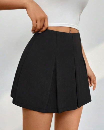 Saia-Short Casual Plissada
