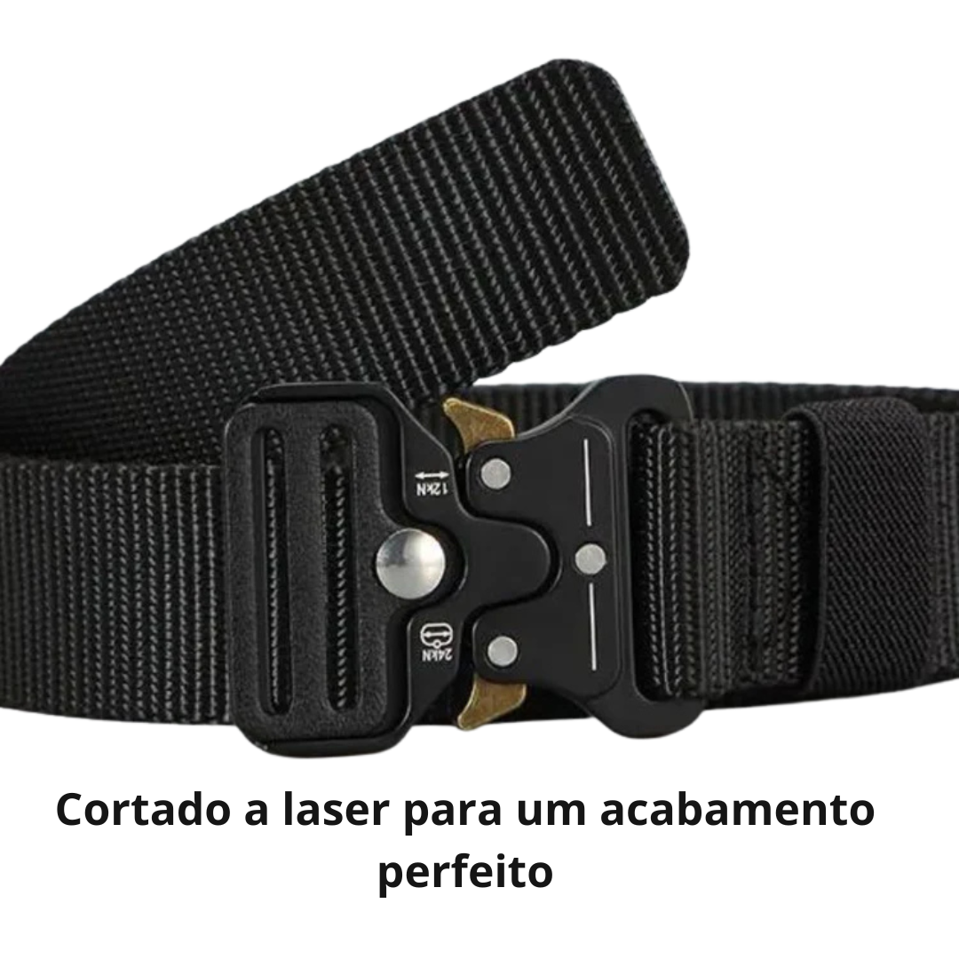 Cinto Tático de Nylon com Fivela Metálica de Libertação Rápida