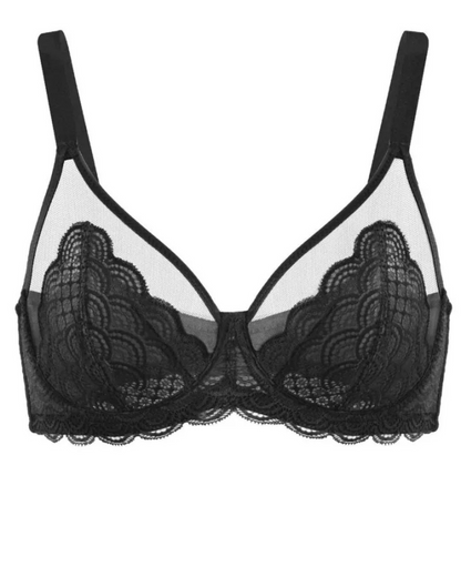 Soutien com Aros e Cobertura Total em Renda sem Forro com Escamas de Sereia (OFERTA 2X1)