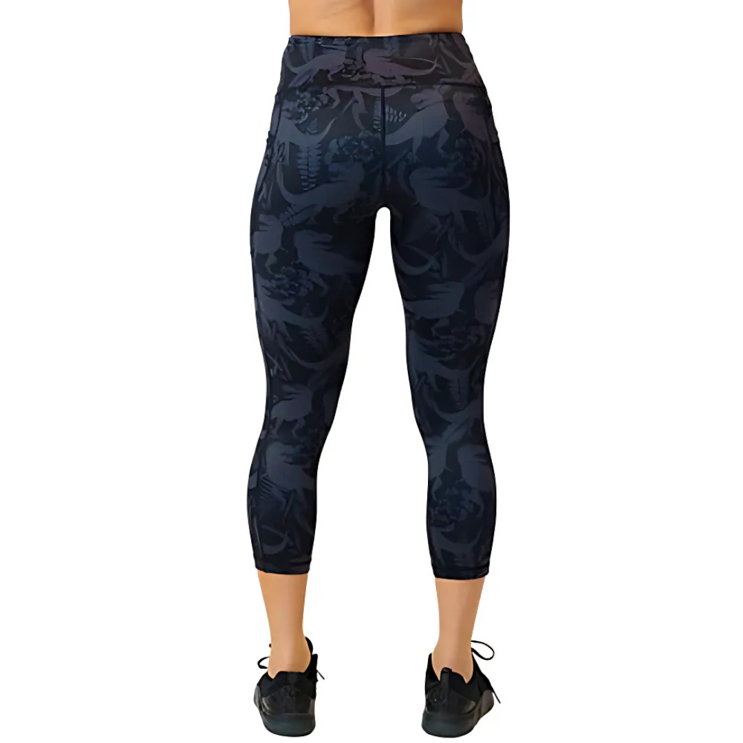 Leggings Desportivas de Cintura Alta Estampadas para Mulher