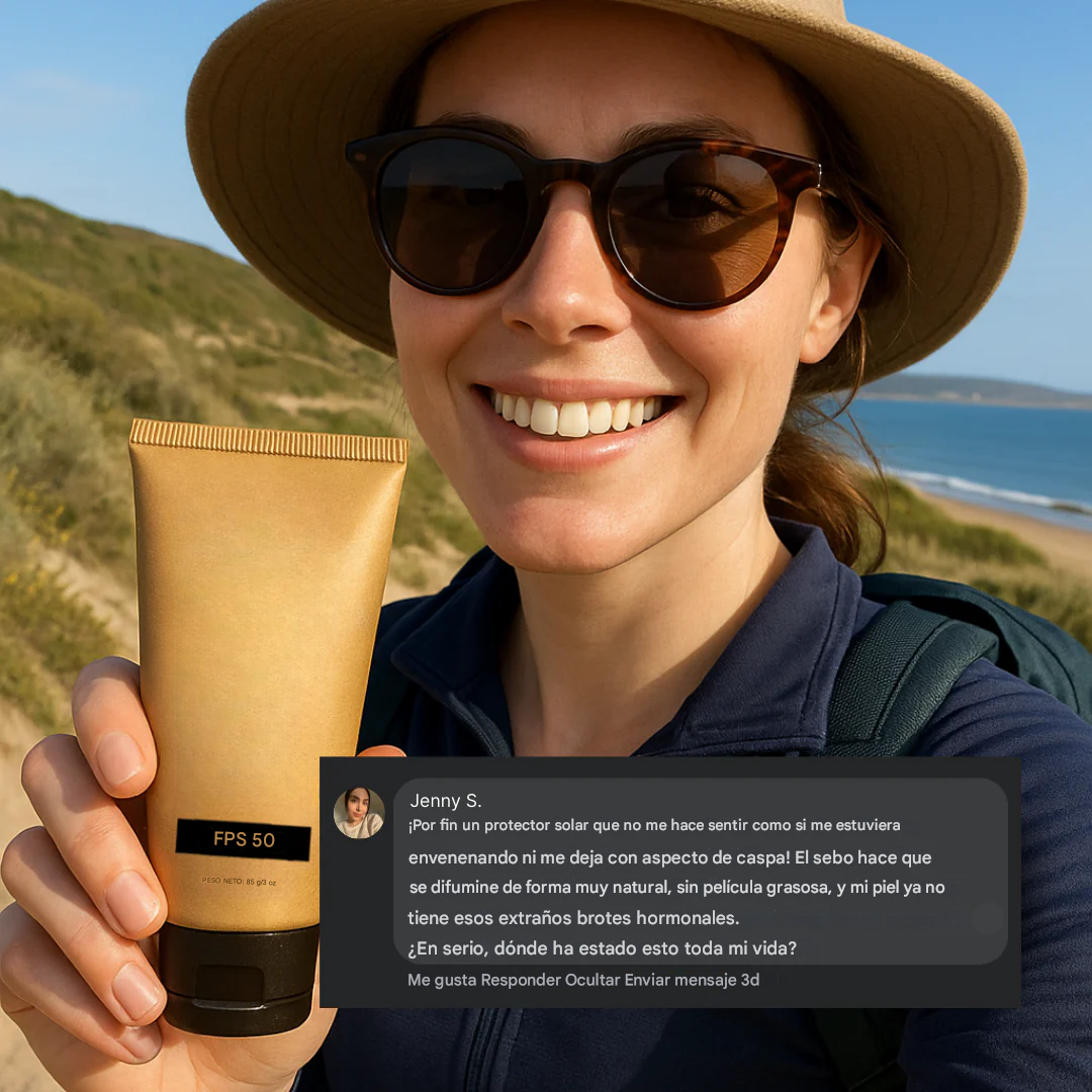 Protetor solar natural com sebo e FPS 50 para rosto e corpo (OFERTA 2X1)