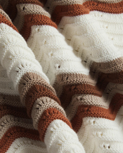 Conjunto às riscas em croché para homem