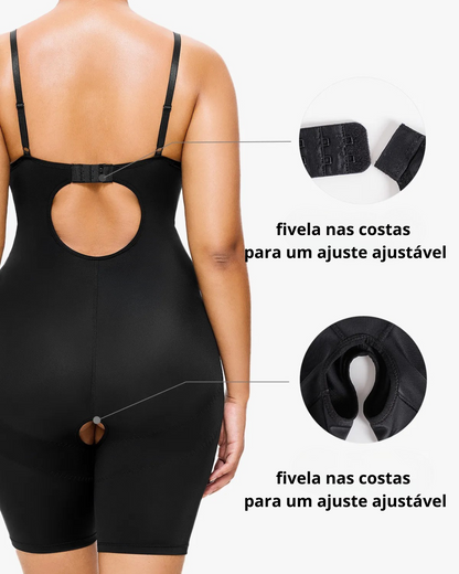 Body Modelador de corpo 2 em 1 com controlo da barriga