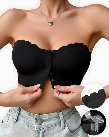 Soutien Confortável e Respirável com Fecho de Ilhós e Pormenor de Folhos (OFERTA 2X1)