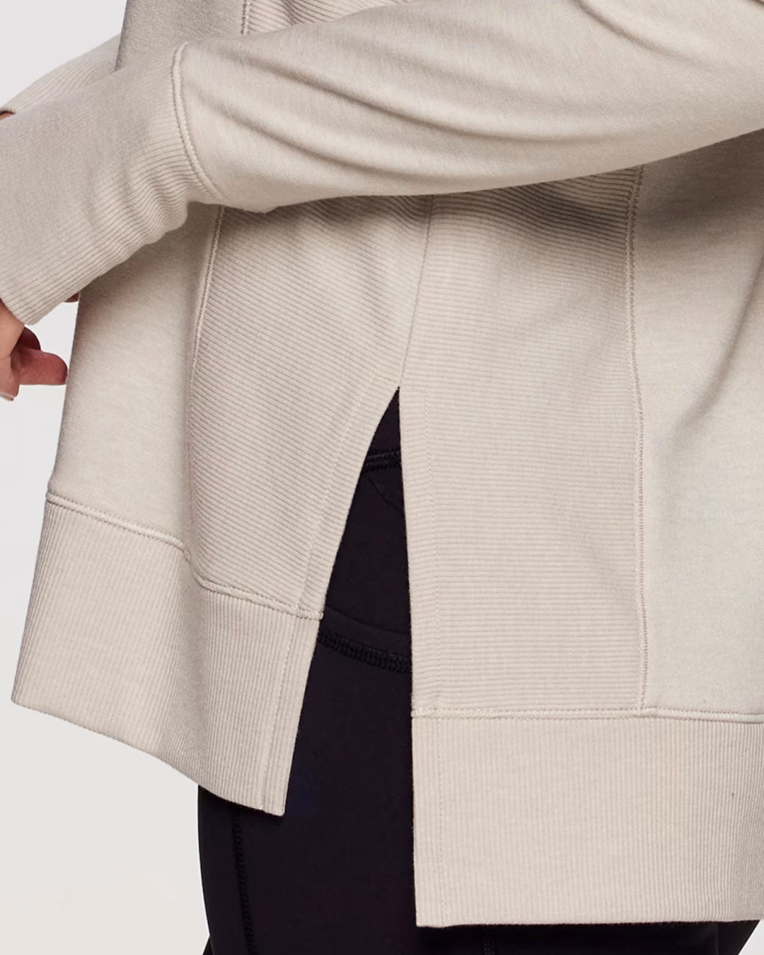 Camisola de Manga Comprida com Gola Redonda e Corte Largo para Mulher