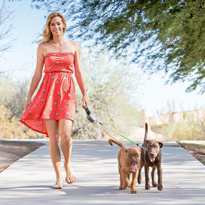 Trela dupla para cães com rotação de 360°