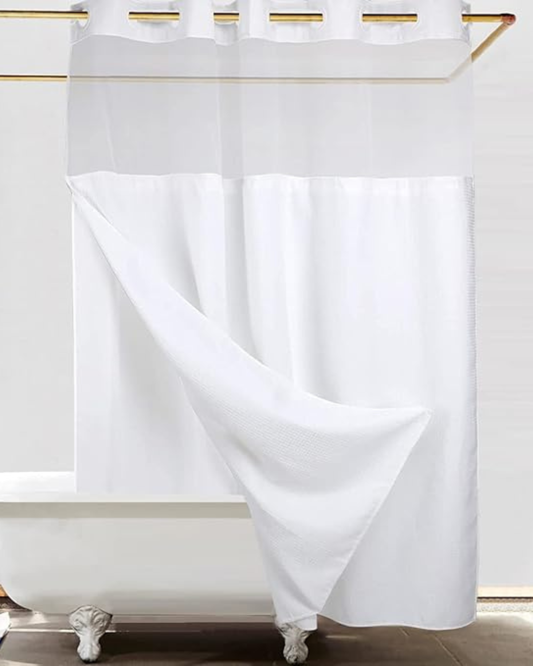 Cortinas Individual de Duche em Tecido (Dimensões 180 cm de comprimento x 187 cm de largura)