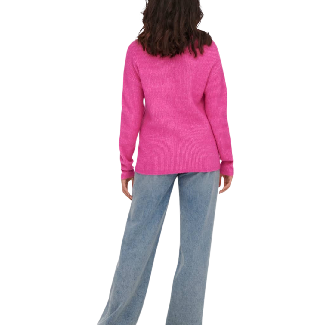 Jersey de Gola em V para Mulher