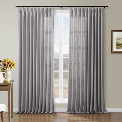 Cortina de Camada Dupla com Bloqueio de Luz e Design Moderno (Dimensões 213 cm de comprimento x 81 cm de largura)