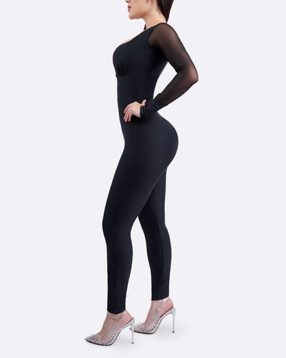 Modelador de Corpo Inteiro com Fecho Frontal e Efeito de Levantamento do Rabo