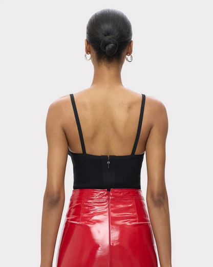 Body Sem Mangas com Decote em Forma de Coração