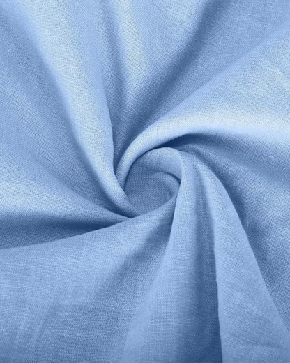 Vestido comprido com alças finas de linho